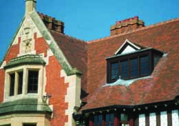 Brown Antique tiles were chosen for the reroofing ofthe BBC Training Centre Wood Norton